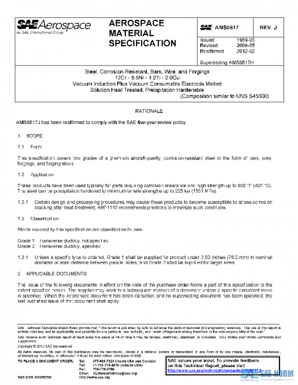SAE AMS5617J PDF