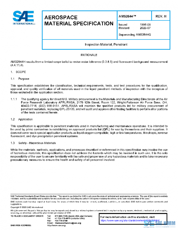 SAE AMS2644H PDF
