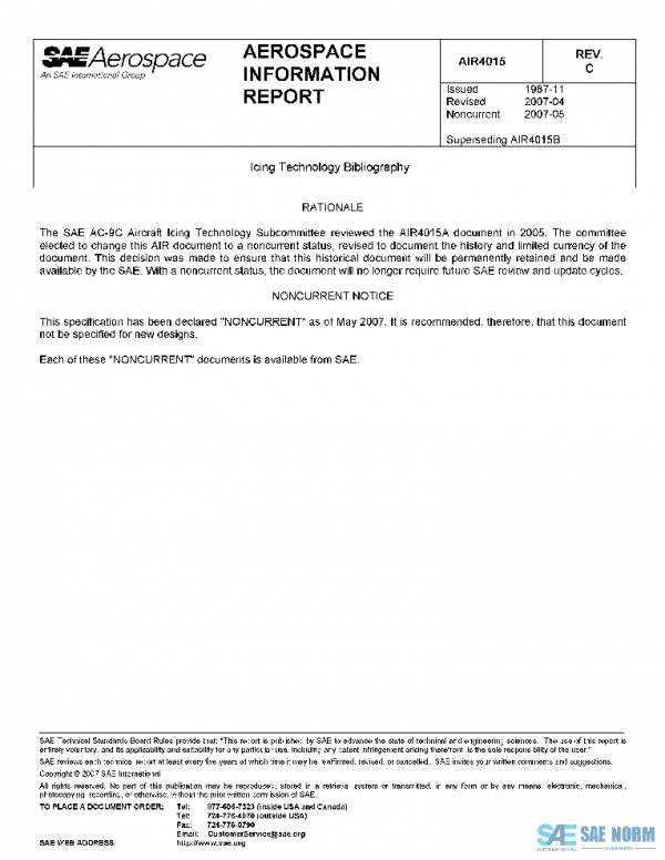 SAE AIR4015C PDF SAE AIR4015C PDF