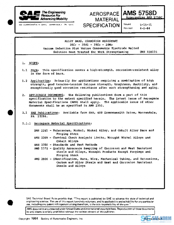 SAE AMS5758D PDF