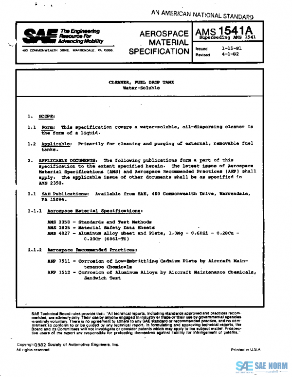 SAE AMS1541A PDF SAE AMS1541A PDF