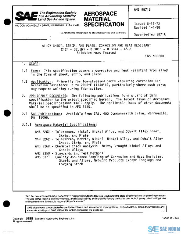 SAE AMS5871B PDF SAE AMS5871B PDF