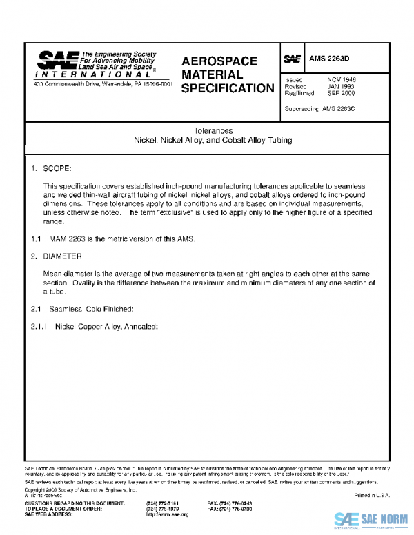 SAE AMS2263D PDF