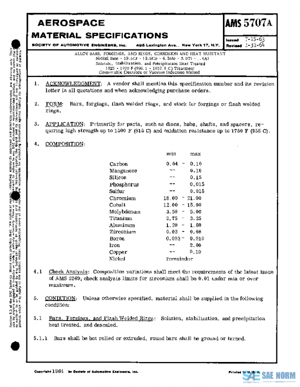 SAE AMS5707A PDF SAE AMS5707A PDF