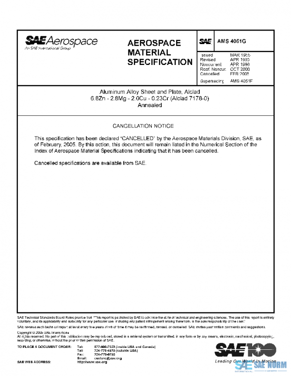 SAE AMS4051G PDF