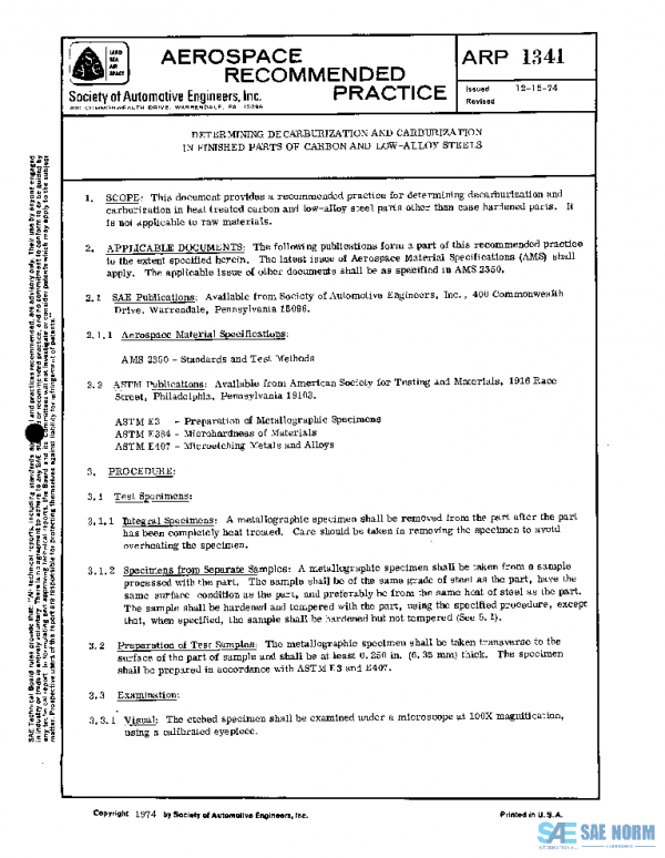 SAE ARP1341 PDF