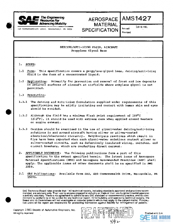 SAE AMS1427 PDF