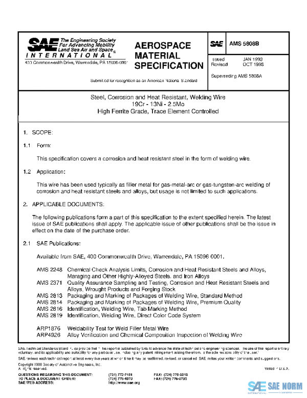 SAE AMS5808B PDF