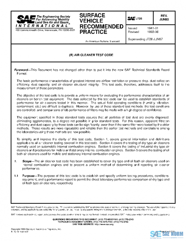 SAE J726_199306 PDF