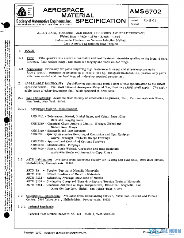 SAE AMS5702 PDF