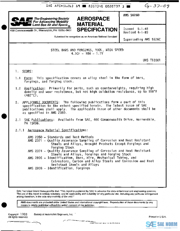 SAE AMS5626D PDF SAE AMS5626D PDF