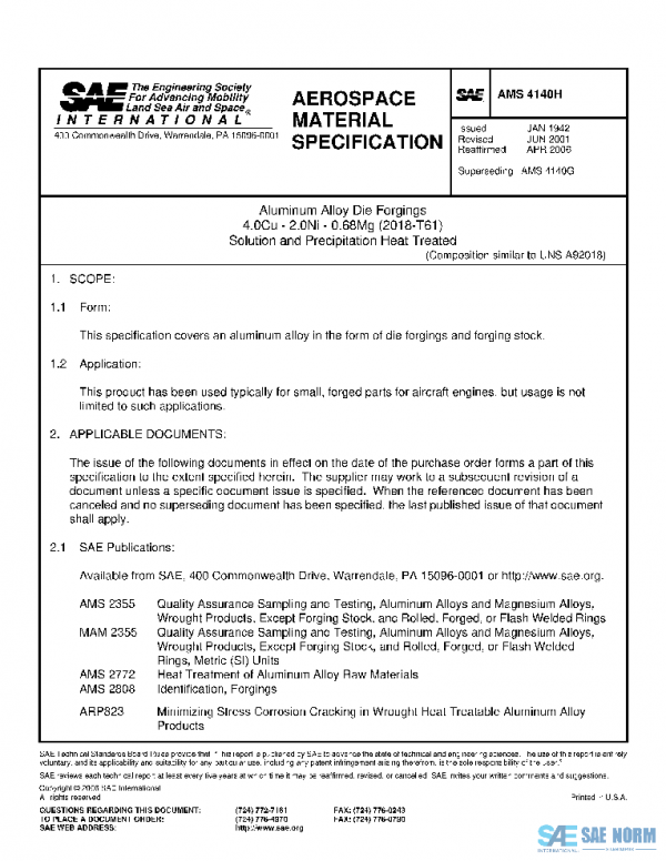 SAE AMS4140H PDF