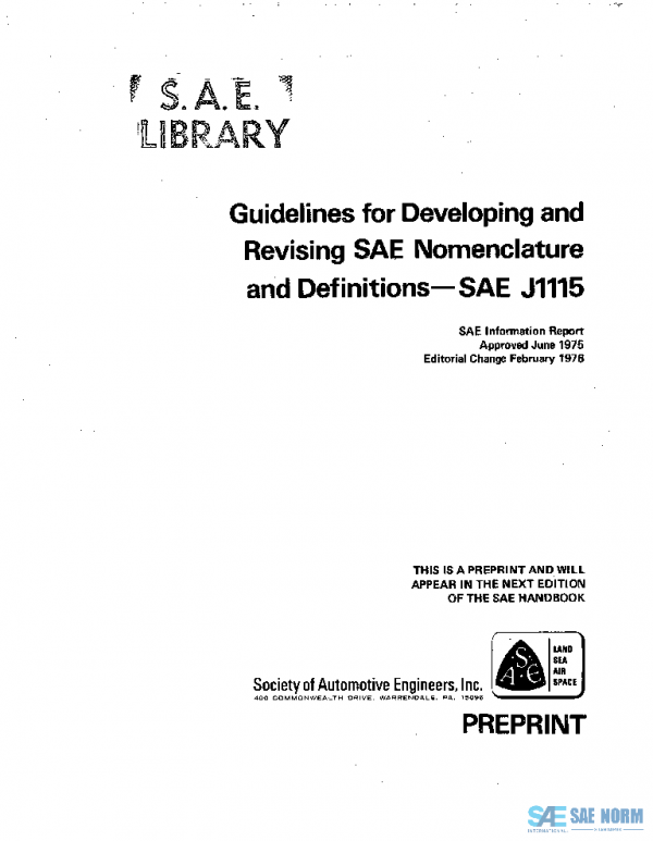 SAE J1115_197602 PDF SAE J1115_197602 PDF
