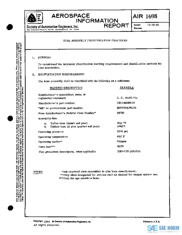 SAE AIR1698 PDF SAE AIR1698 PDF
