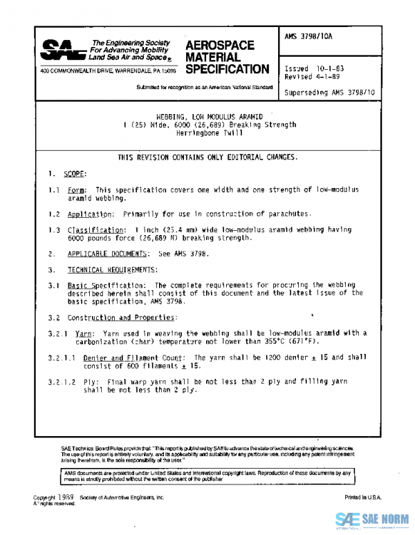 SAE AMS3798/10A PDF