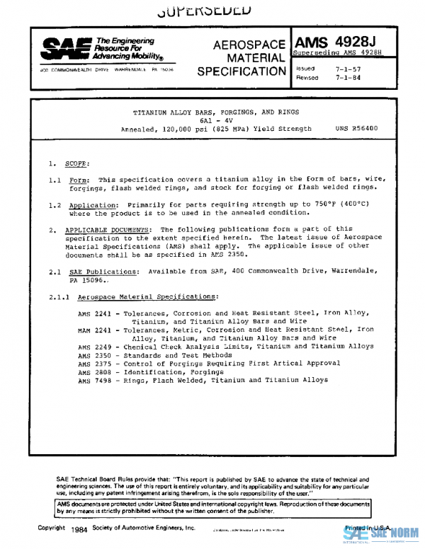 SAE AMS4928J PDF SAE AMS4928J PDF