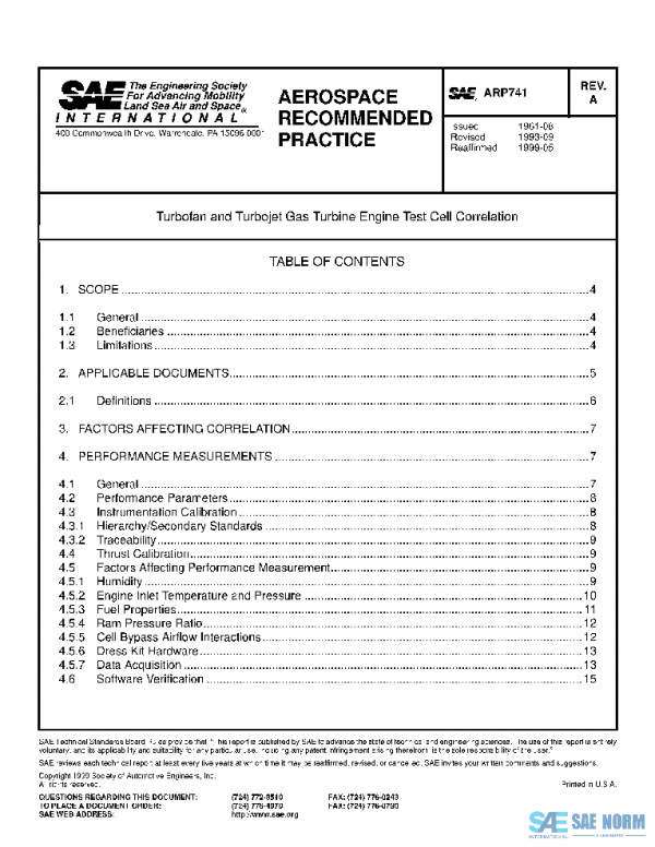 SAE ARP741A PDF