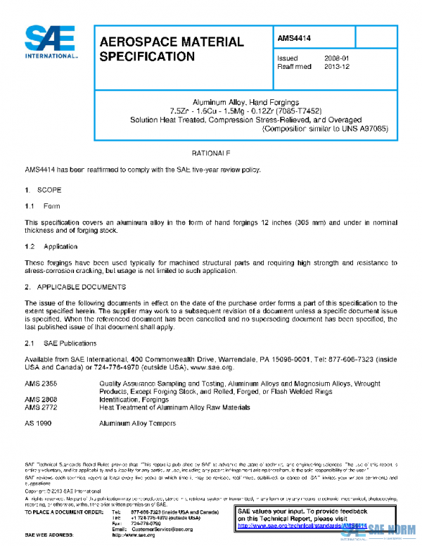 SAE AMS4414 PDF SAE AMS4414 PDF