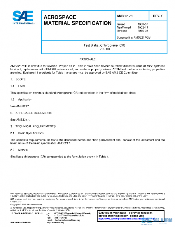 SAE AMS3217/3C PDF SAE AMS3217/3C PDF