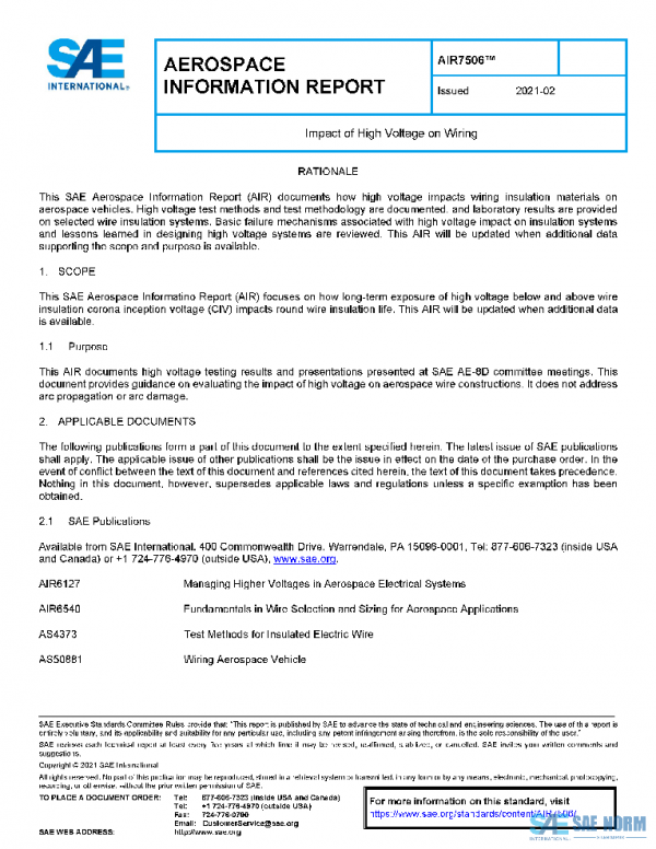 SAE AIR7506 PDF
