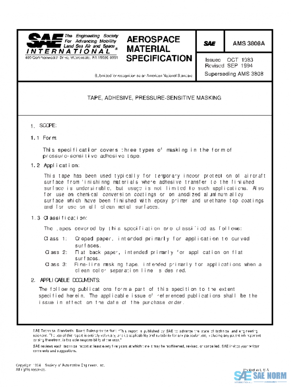SAE AMS3808A PDF SAE AMS3808A PDF