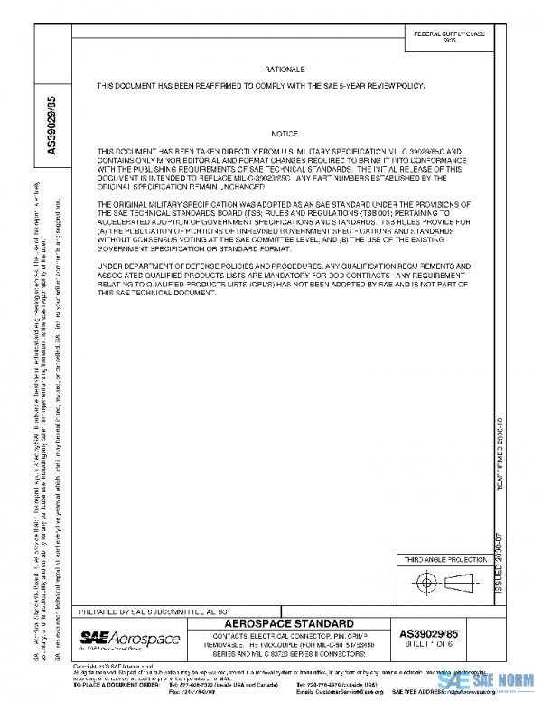 SAE AS39029/85 PDF SAE AS39029/85 PDF