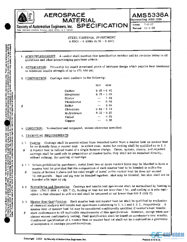 SAE AMS5338A PDF SAE AMS5338A PDF
