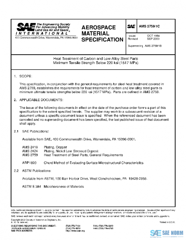 SAE AMS2759/1C PDF