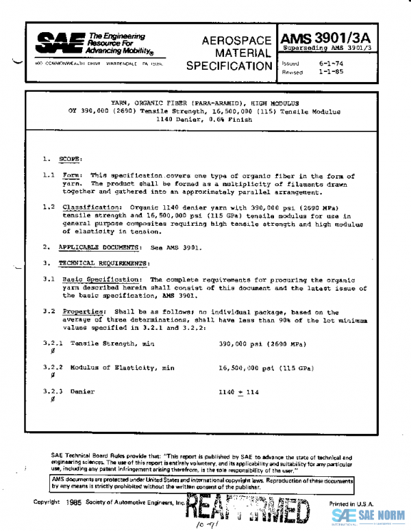 SAE AMS3901/3A PDF SAE AMS3901/3A PDF