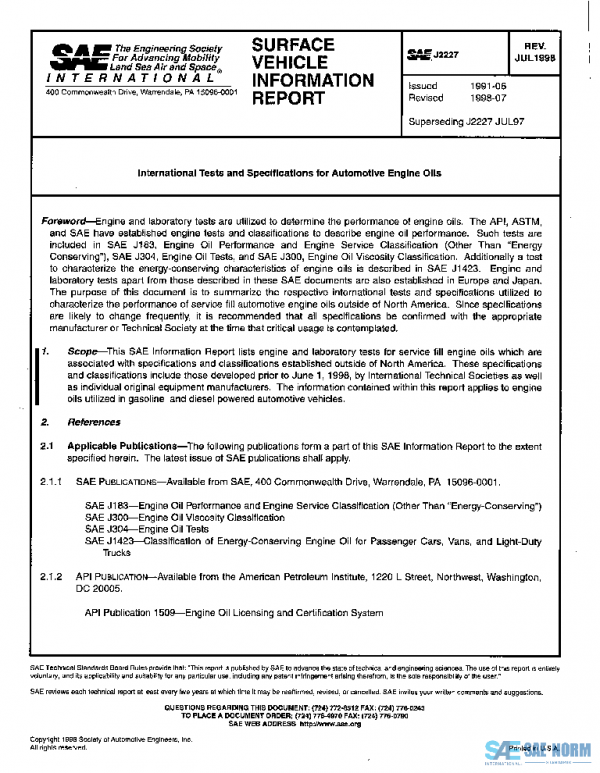 SAE J2227_199807 PDF