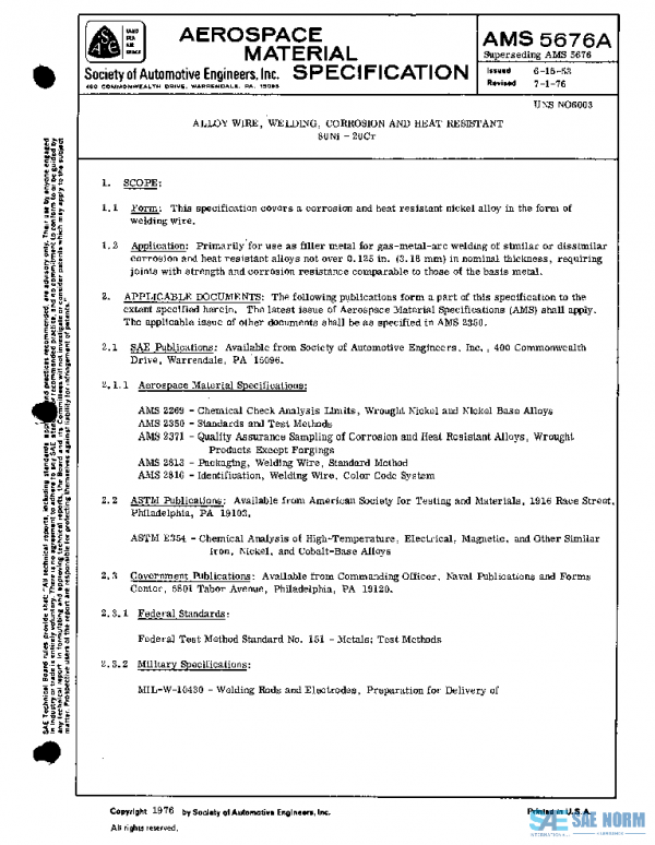 SAE AMS5676A PDF