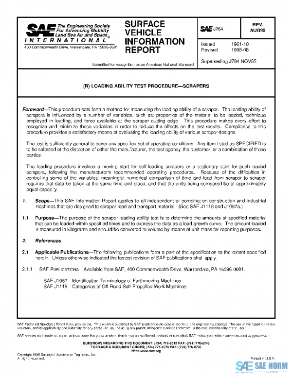 SAE J764_199508 PDF