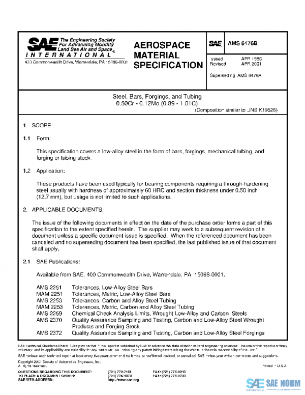 SAE AMS6476B PDF