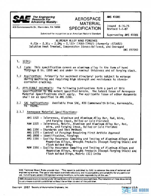 SAE AMS4108C PDF