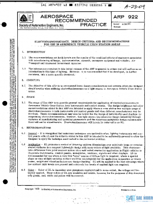 SAE ARP922 PDF