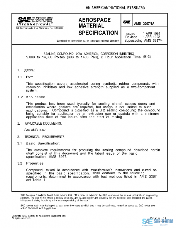 SAE AMS3267/4A PDF SAE AMS3267/4A PDF