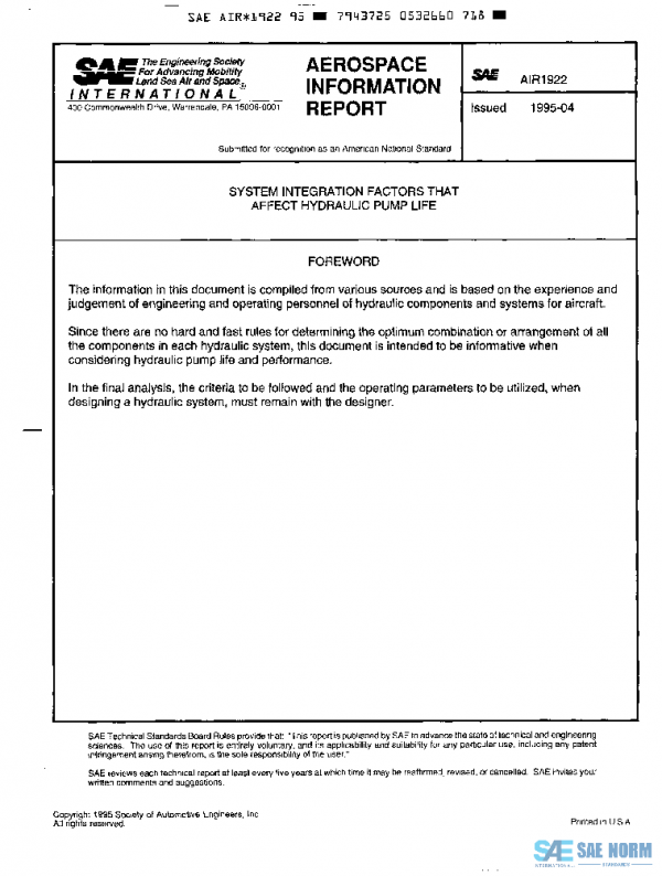SAE AIR1922 PDF