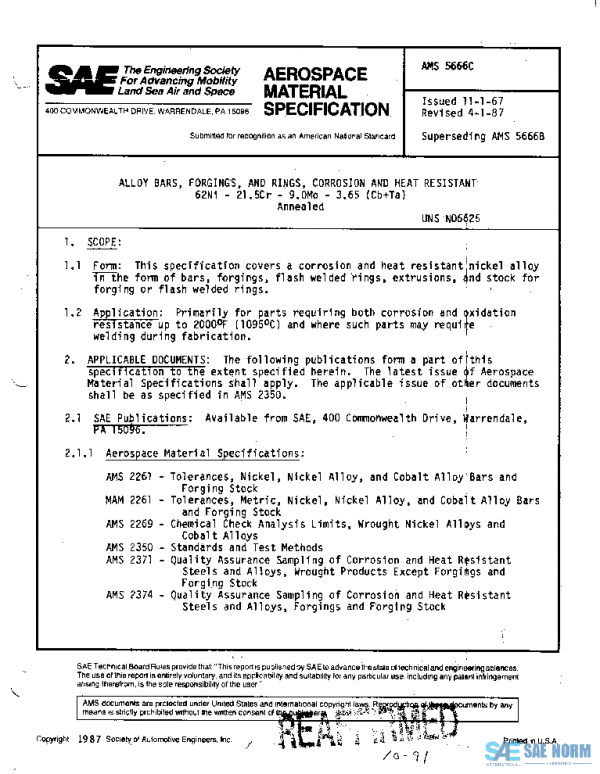 SAE AMS5666C PDF SAE AMS5666C PDF