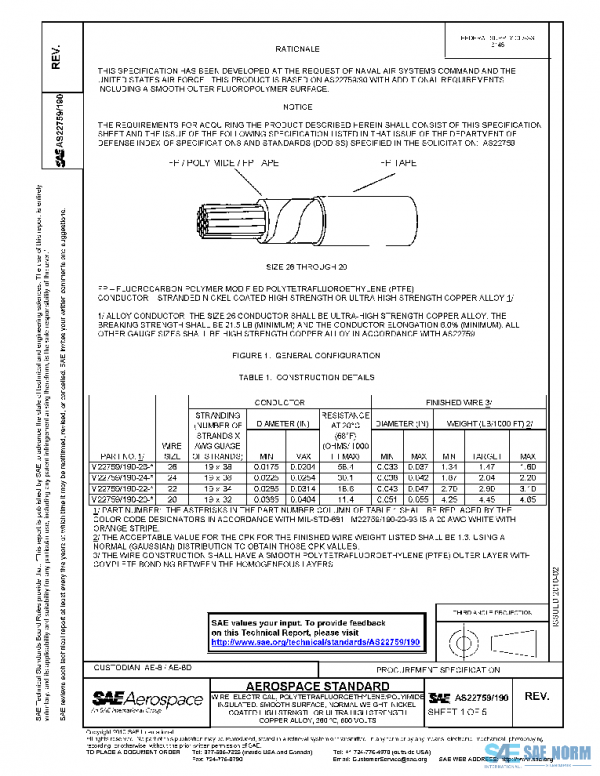 SAE AS22759/190 PDF