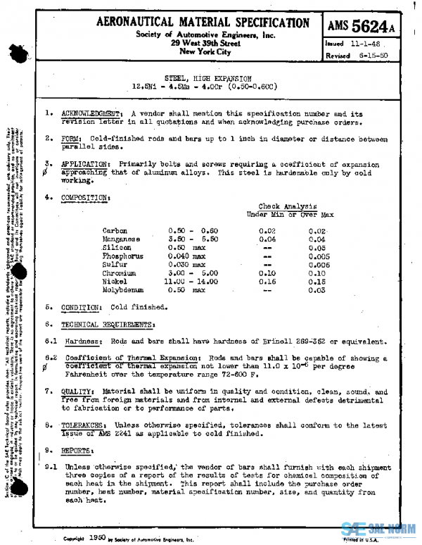 SAE AMS5624A PDF SAE AMS5624A PDF