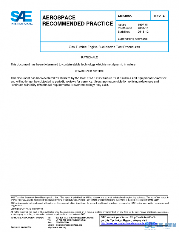 SAE ARP4865A PDF SAE ARP4865A PDF