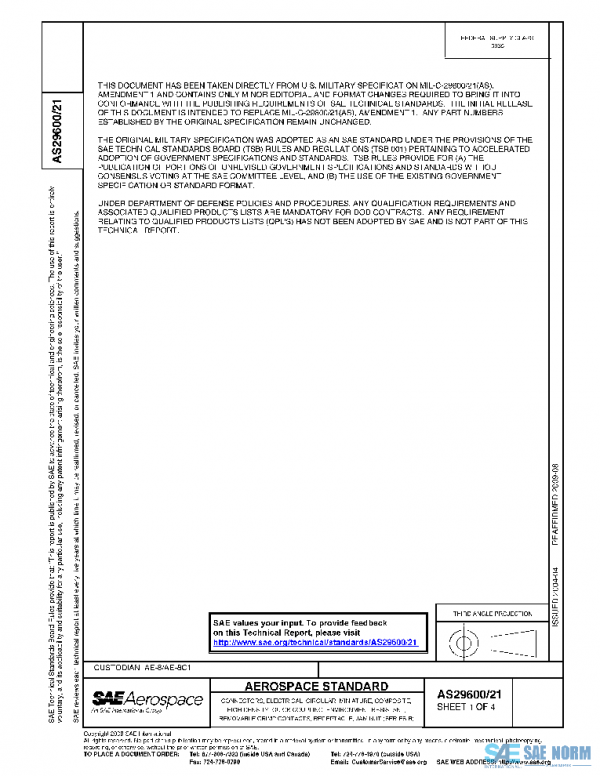 SAE AS29600/21 PDF