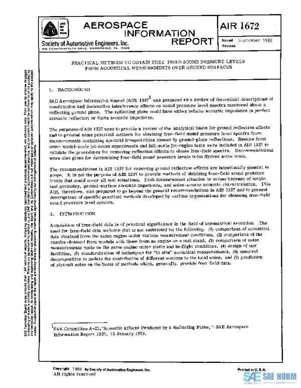 SAE AIR1672 PDF SAE AIR1672 PDF