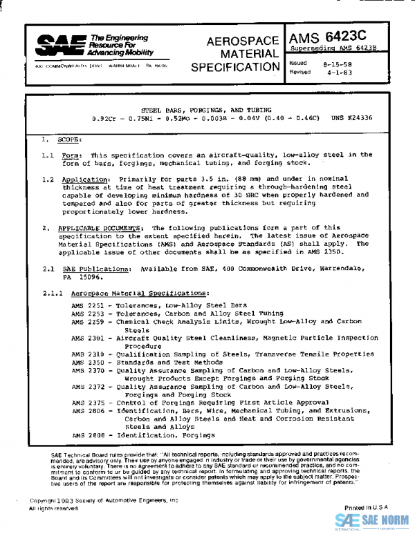 SAE AMS6423C PDF