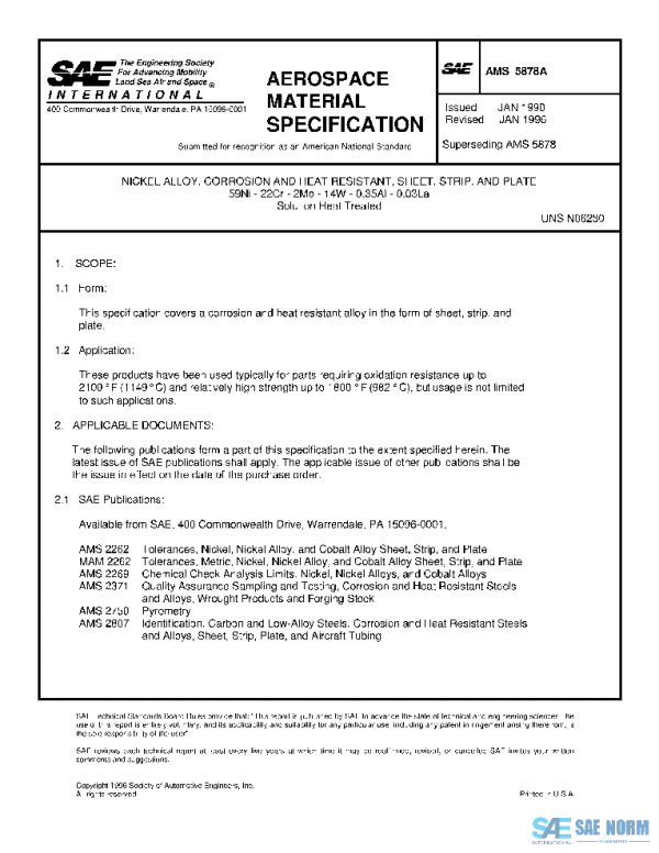 SAE AMS5878A PDF