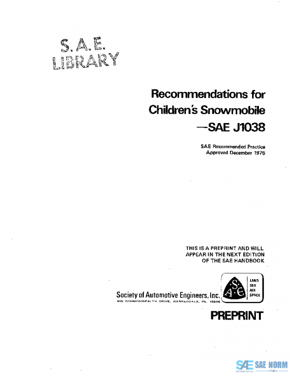 SAE J1038_197512 PDF