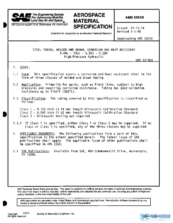 SAE AMS5561B PDF