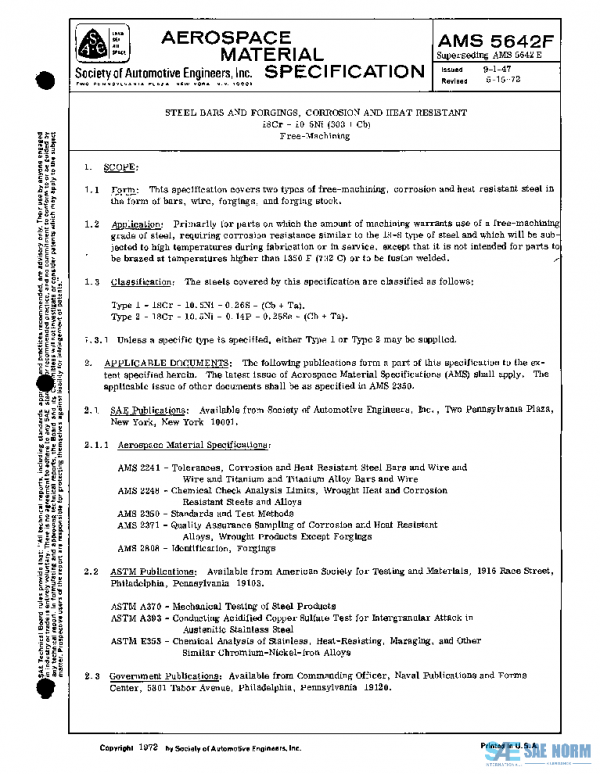 SAE AMS5642F PDF SAE AMS5642F PDF
