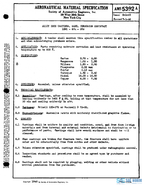 SAE AMS5392A PDF SAE AMS5392A PDF