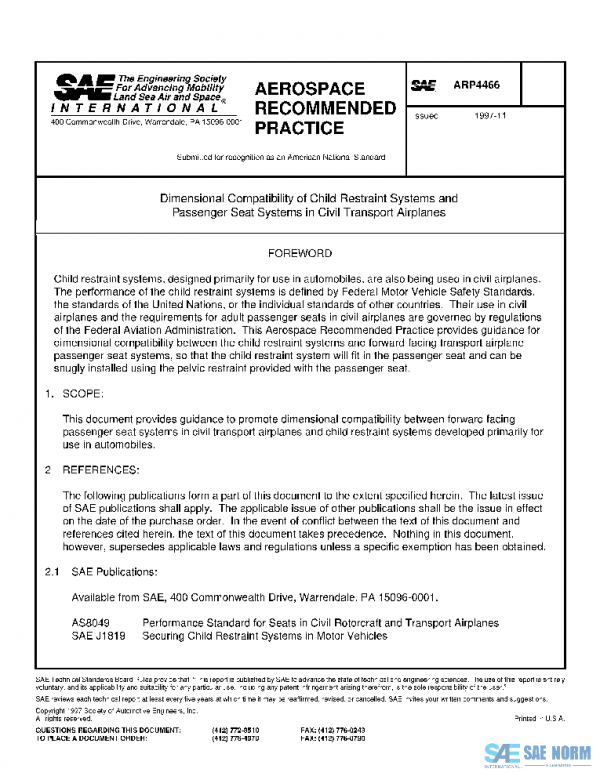 SAE ARP4466 PDF